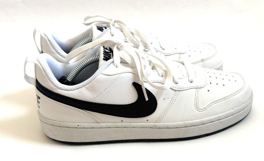 Nike DV5456 Court Borough Low Recraft White Black Kid's Size 6.5/Women's 8